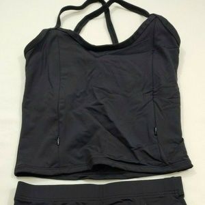 Breastfeeding Nursing Tankini Set in Black